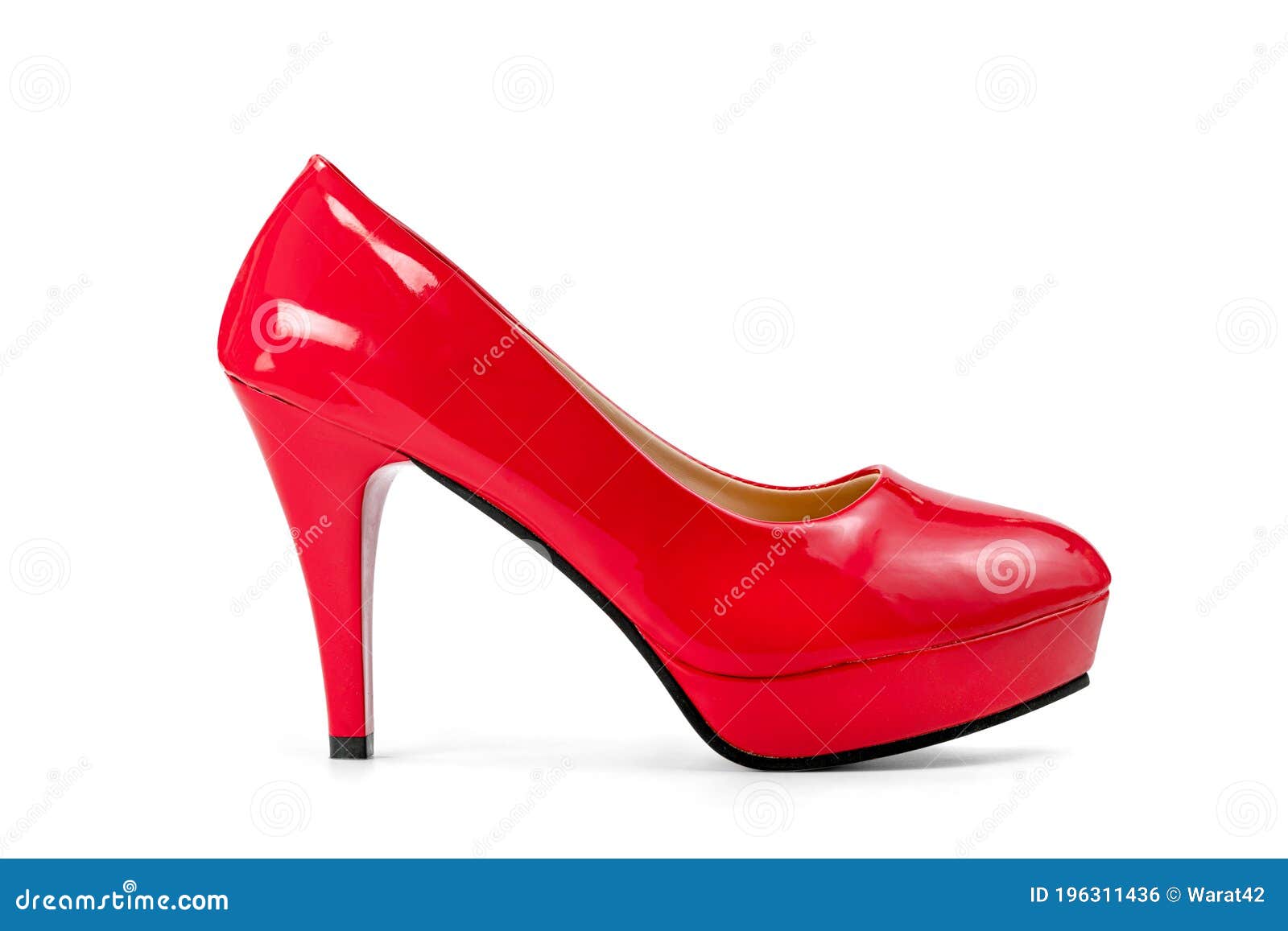 Red High Heels Shoe Isolated On White Background ,include Clipping Path ...