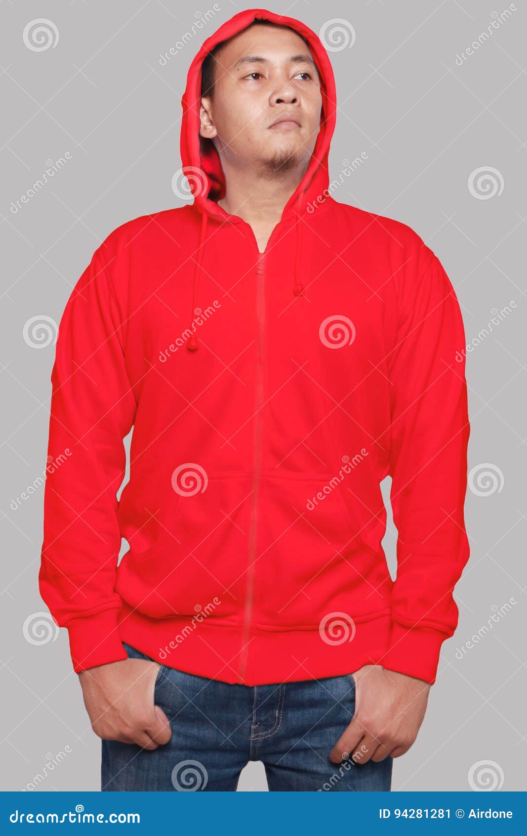 Download Red Hoodie Mock up stock image. Image of asian, hoodie ...