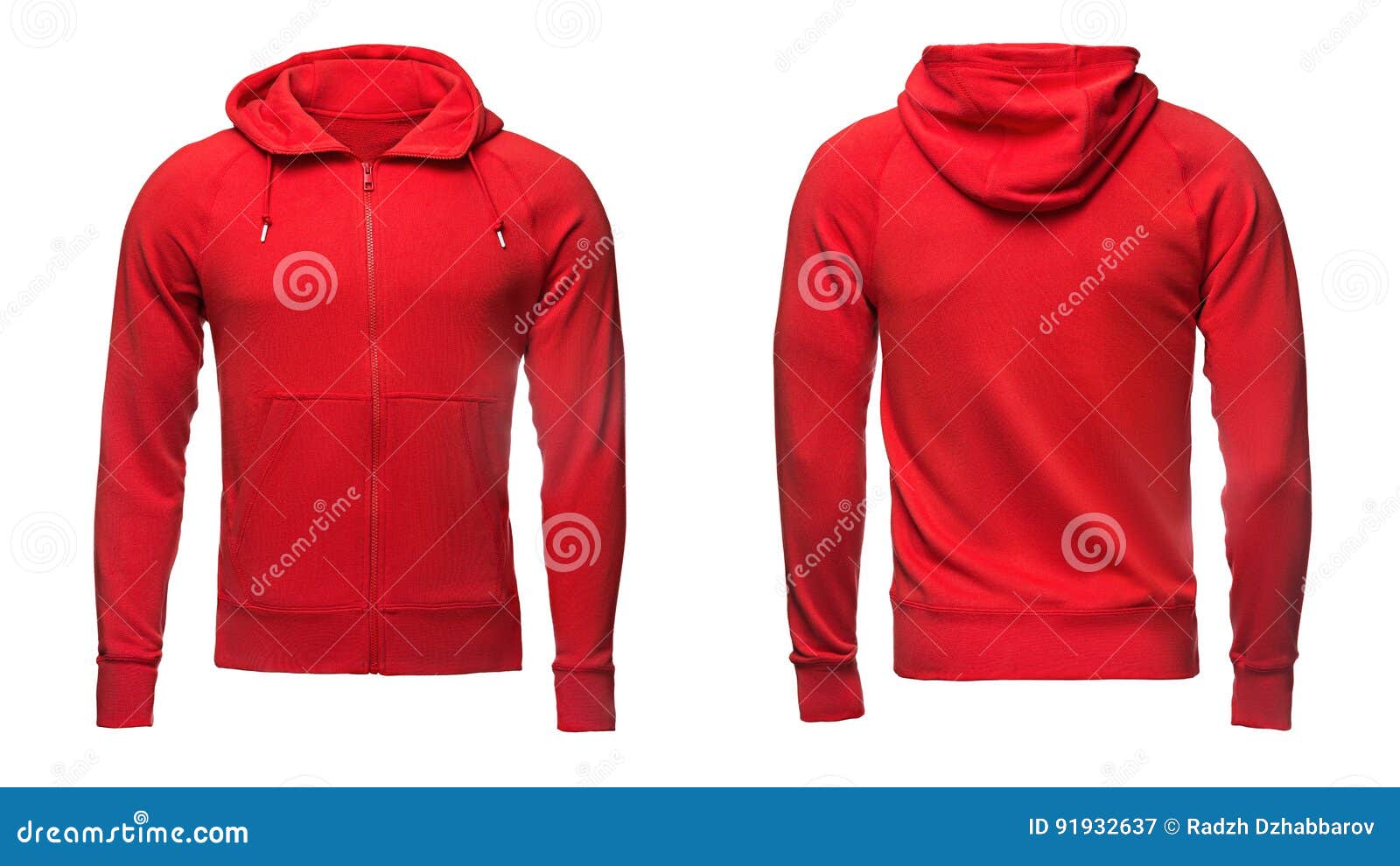 Download Red Hoodie, Sweatshirt Mockup, Isolated On White ...