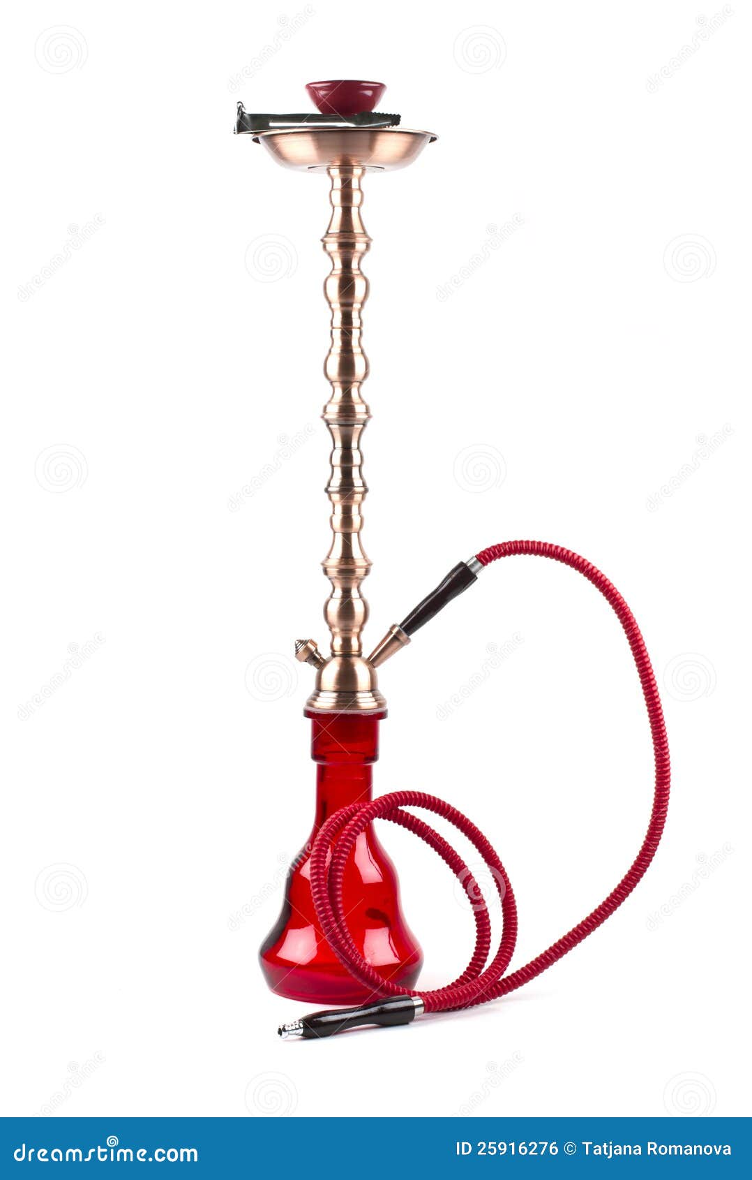 Red hookah stock photo. Image of metal, narcotic, arabia 25916276