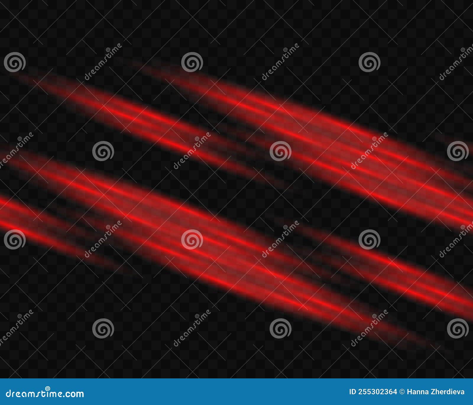 Red Horizontal Lens Flares Pack. Laser Beams, Horizontal Light Rays ...