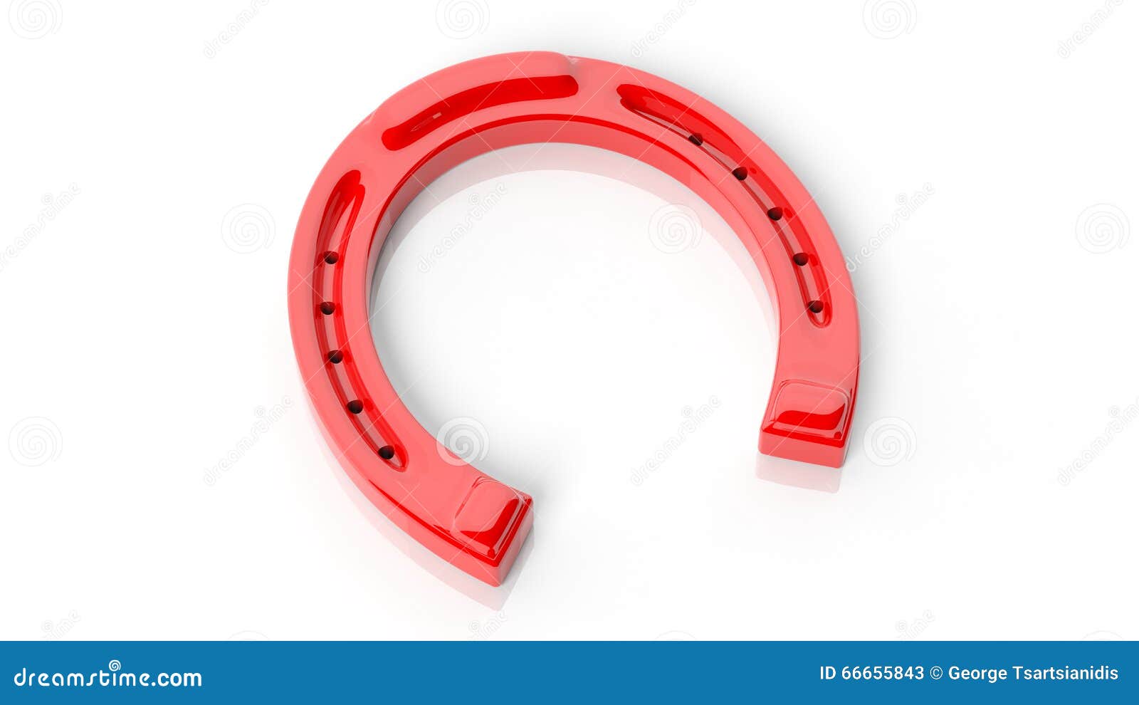 Red horseshoe stock illustration. Illustration of white 66655843