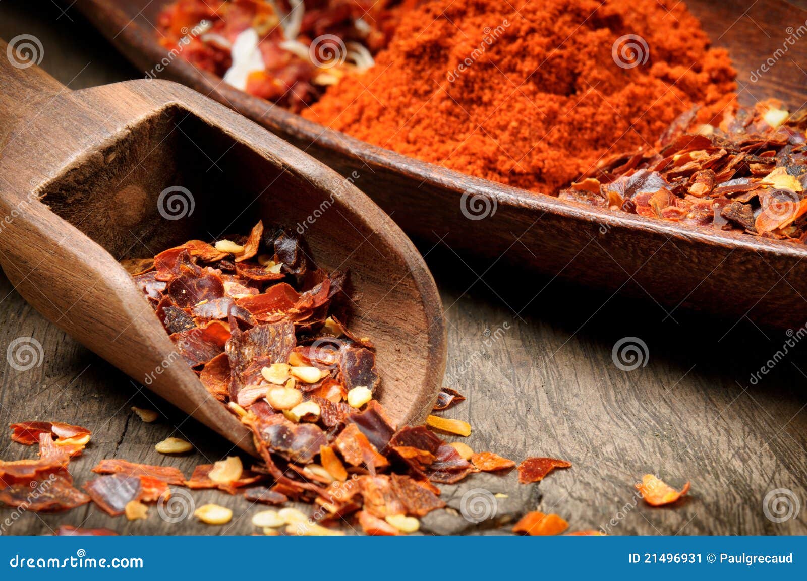 Chili Flakes Chilies And Chili Powder RoyaltyFree Stock Photography