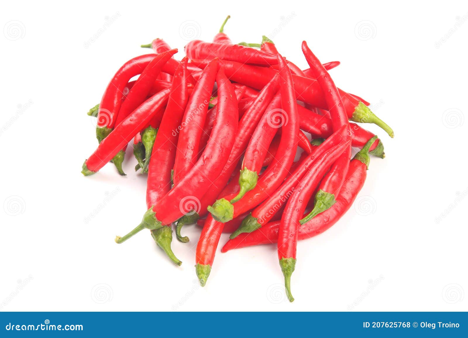 Red Hot Chili Peppers on a White Background. Vegetable Food Stock Photo - Image of chilli, kitchen: 207625768