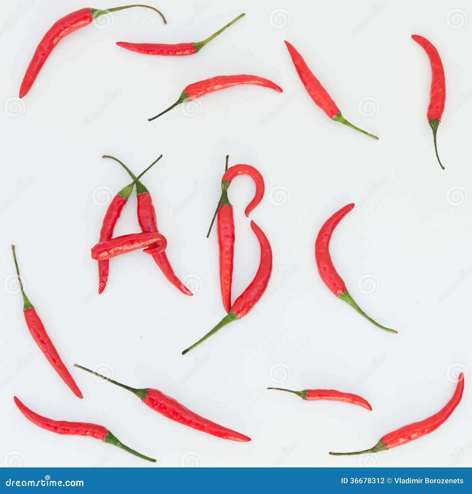 Red Hot Chilli Spelling Word ABC Stock Photography Image 36678312
