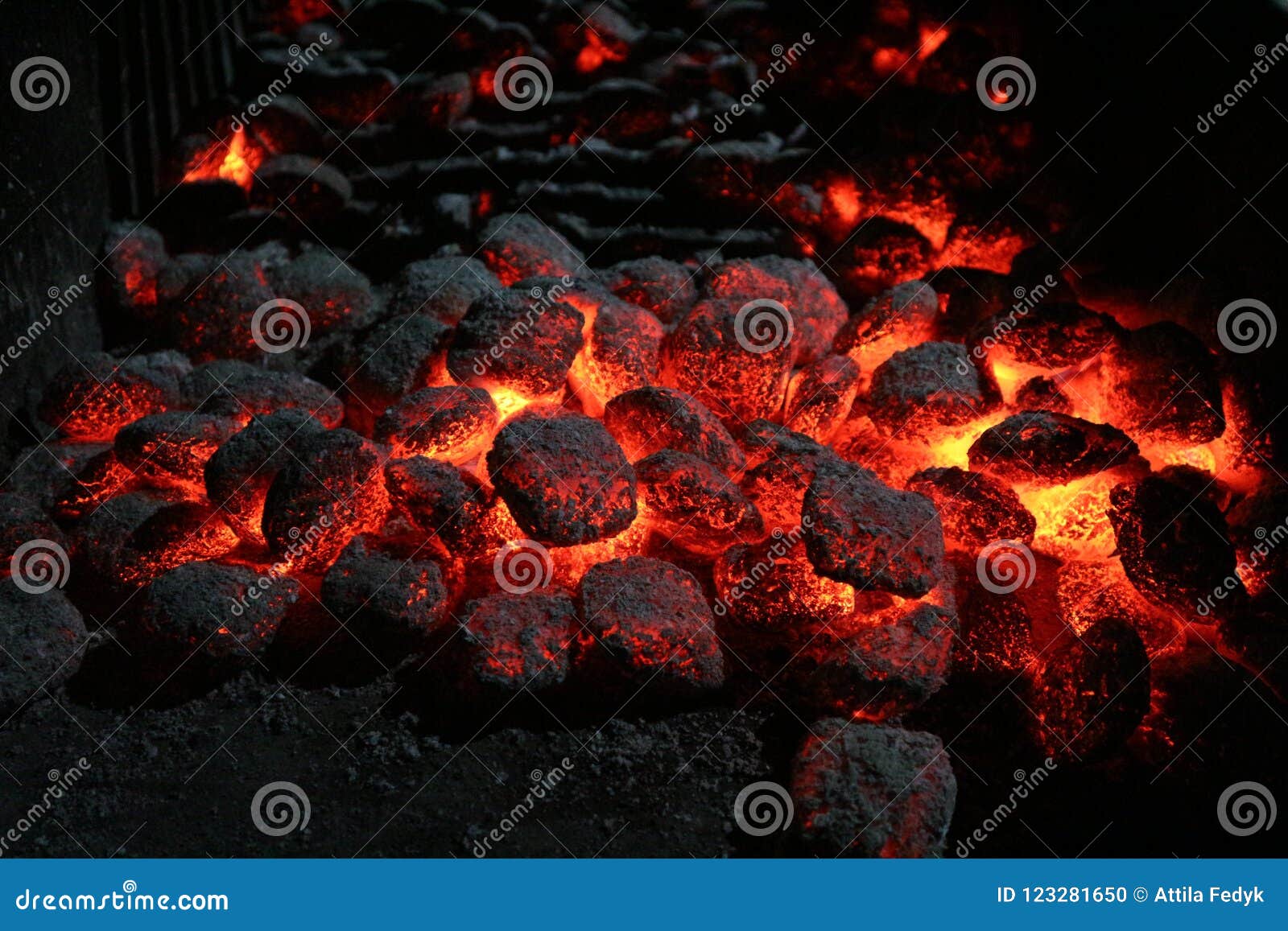 Red Hot Coals for Grilling. Stock Photo - Image of bulgari, dark: 123281650