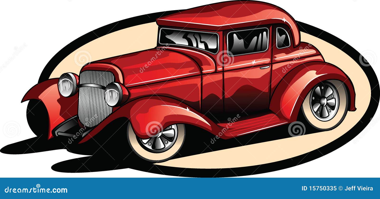 Red hot rod. stock vector. Illustration of tire, vehicle - 15750335