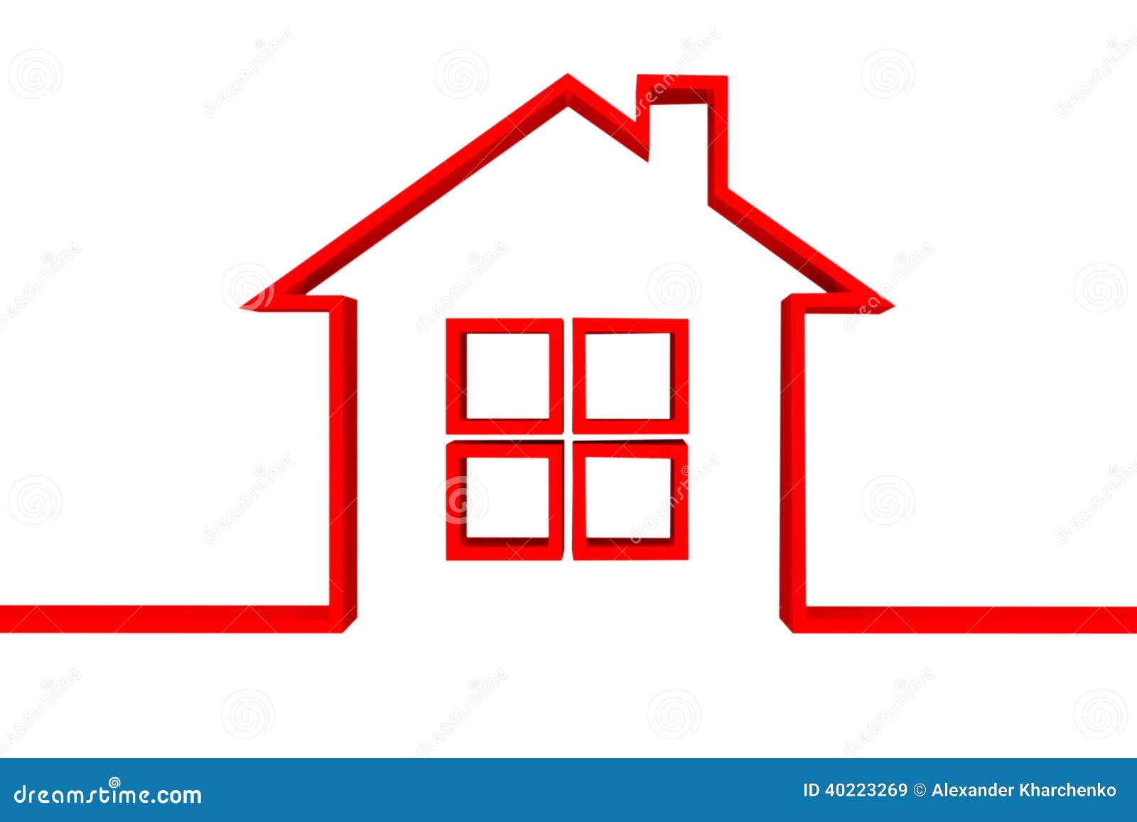 Red house symbol stock illustration. Illustration of building 40223269