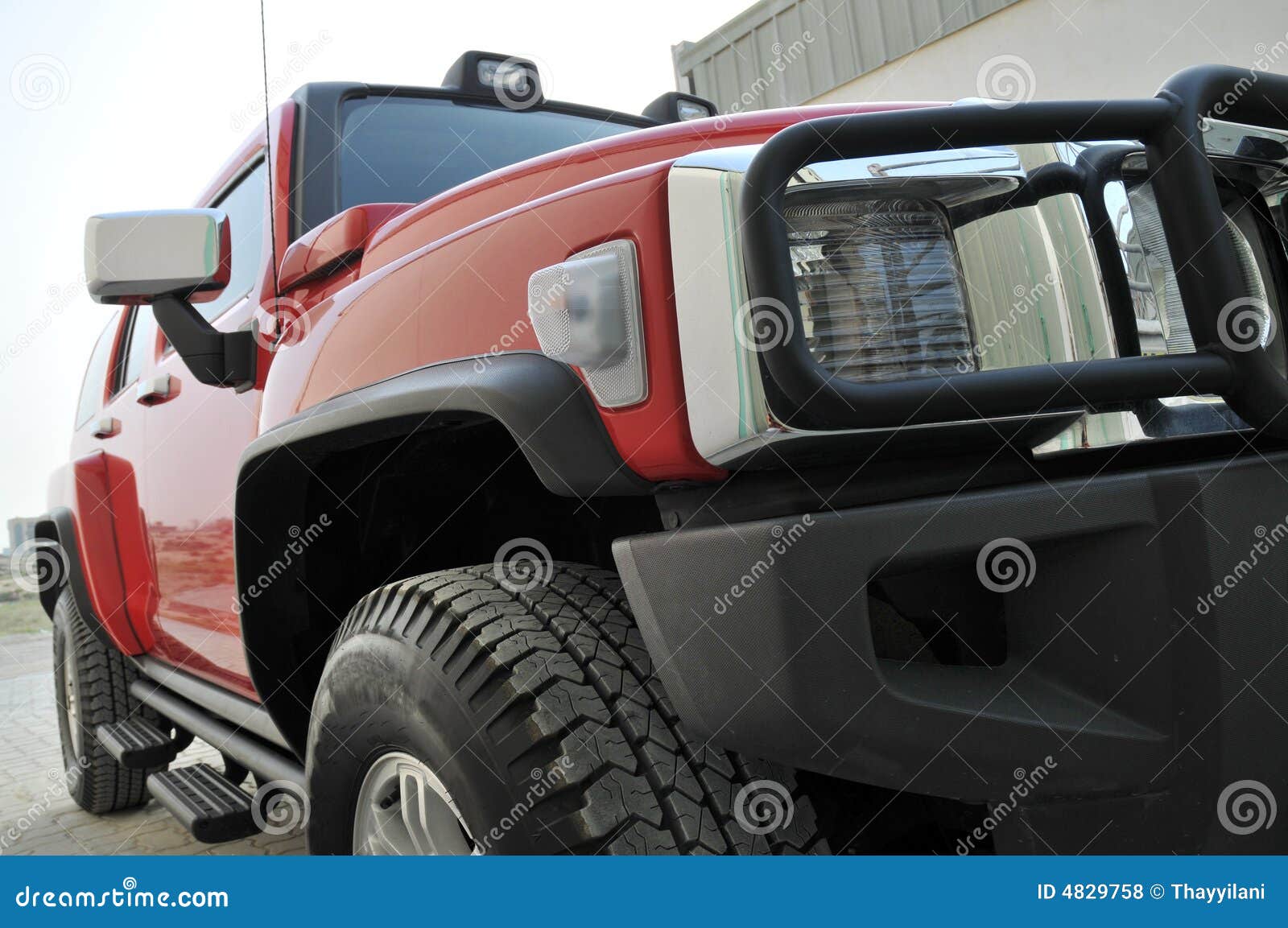 Red Hummer H3 Side stock photo. Image of parked, guzzler - 4829758