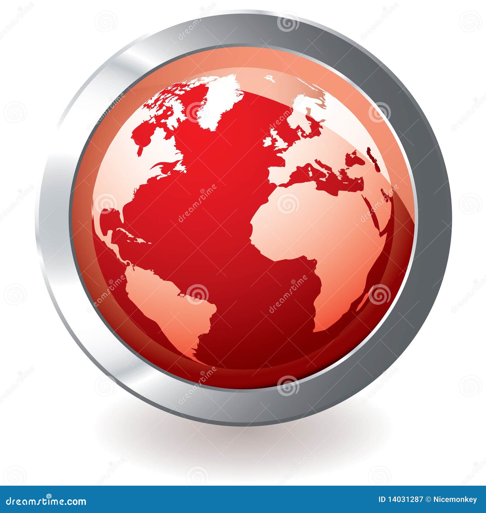 Red icon earth globe stock illustration. Illustration of world 14031287
