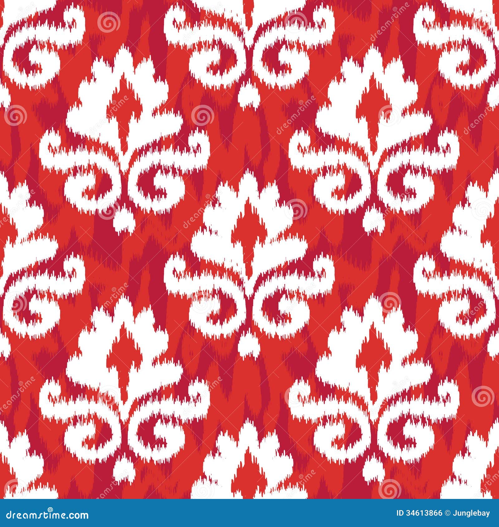 Red Ikat Damask Royalty Free Stock Image Image 34613866