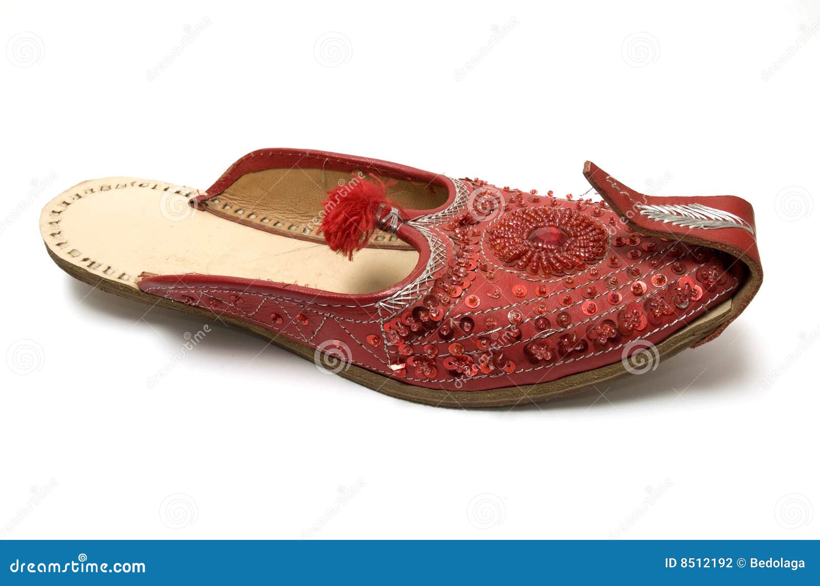 Red Indian sandals stock photo. Image of ethnicity, maharajah 8512192