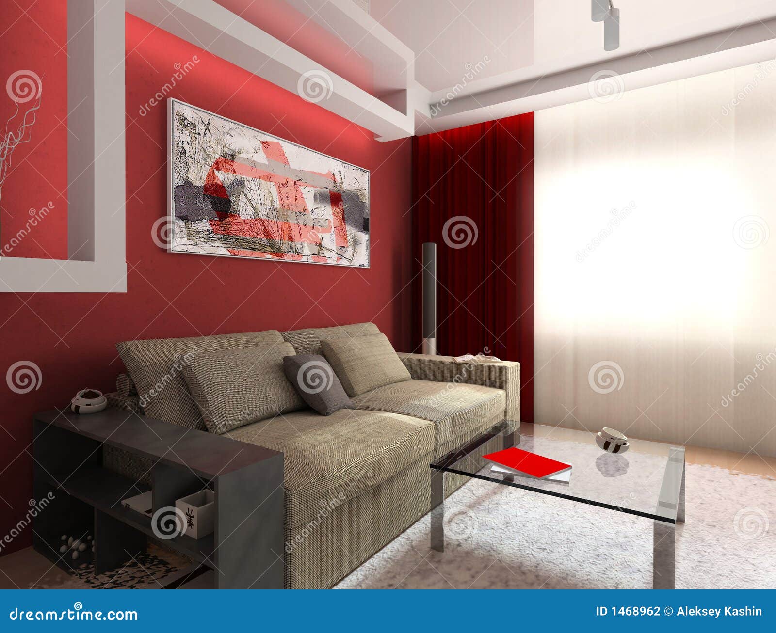 Red Interior stock photo. Image of colour, interior, design 1468962