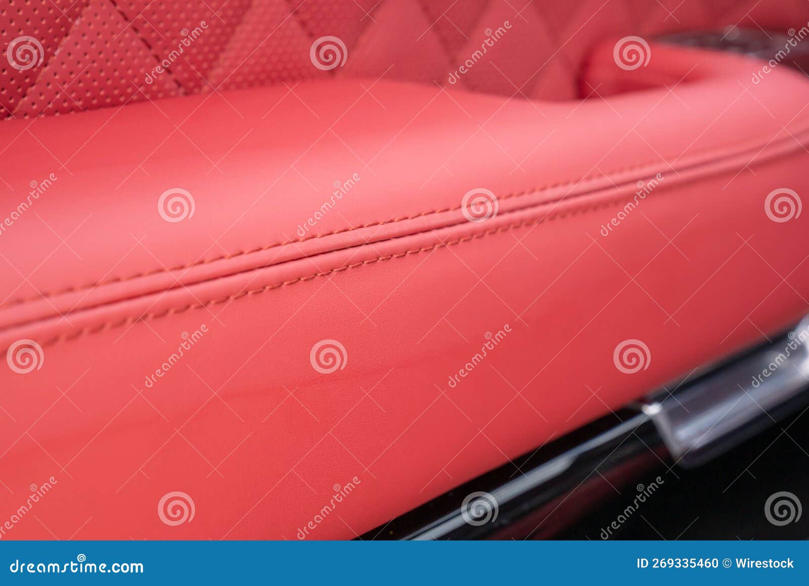 Red Interior of a Modern Car Stock Photo Image of automobile, empty