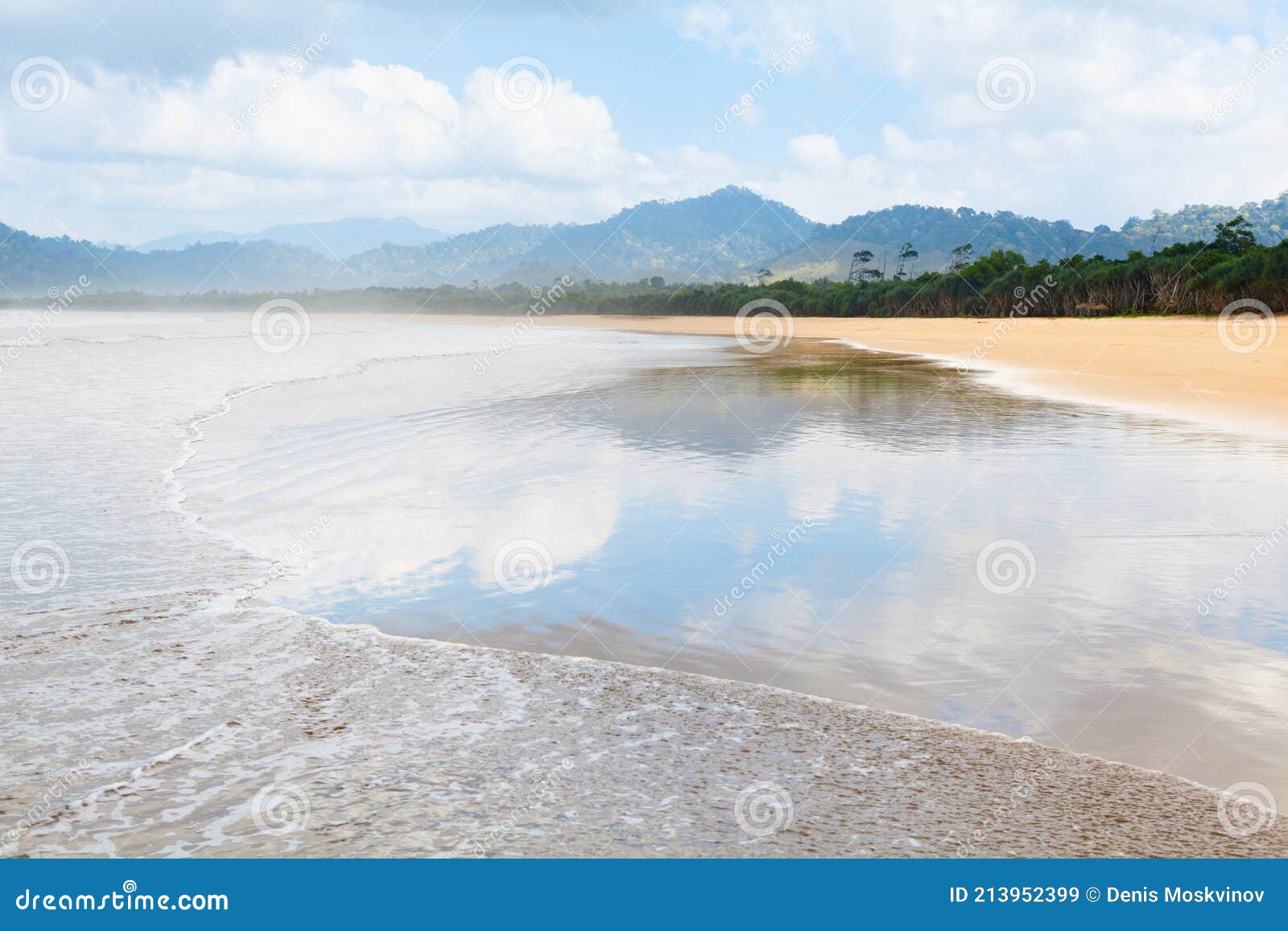 red island beach  pantai pulau merah  in banyuwangi in indonesia