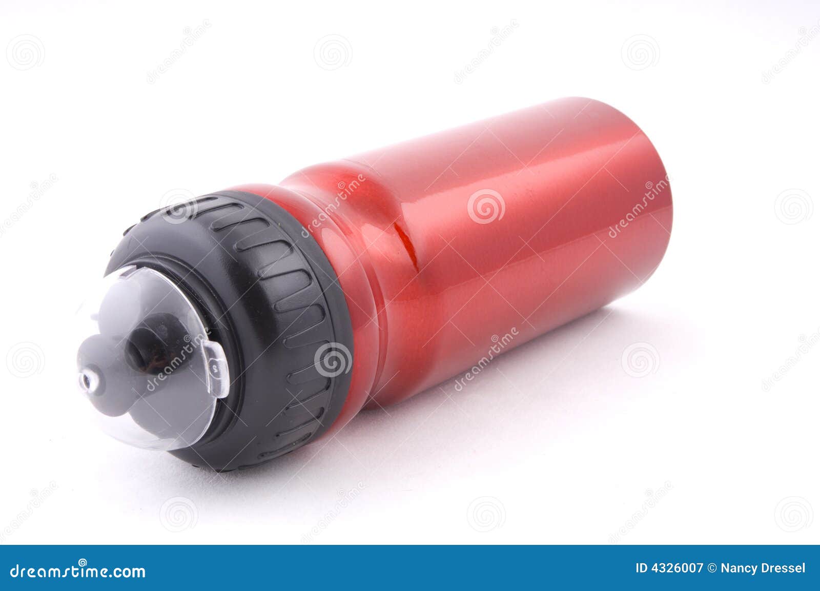 red isolation bottle lying