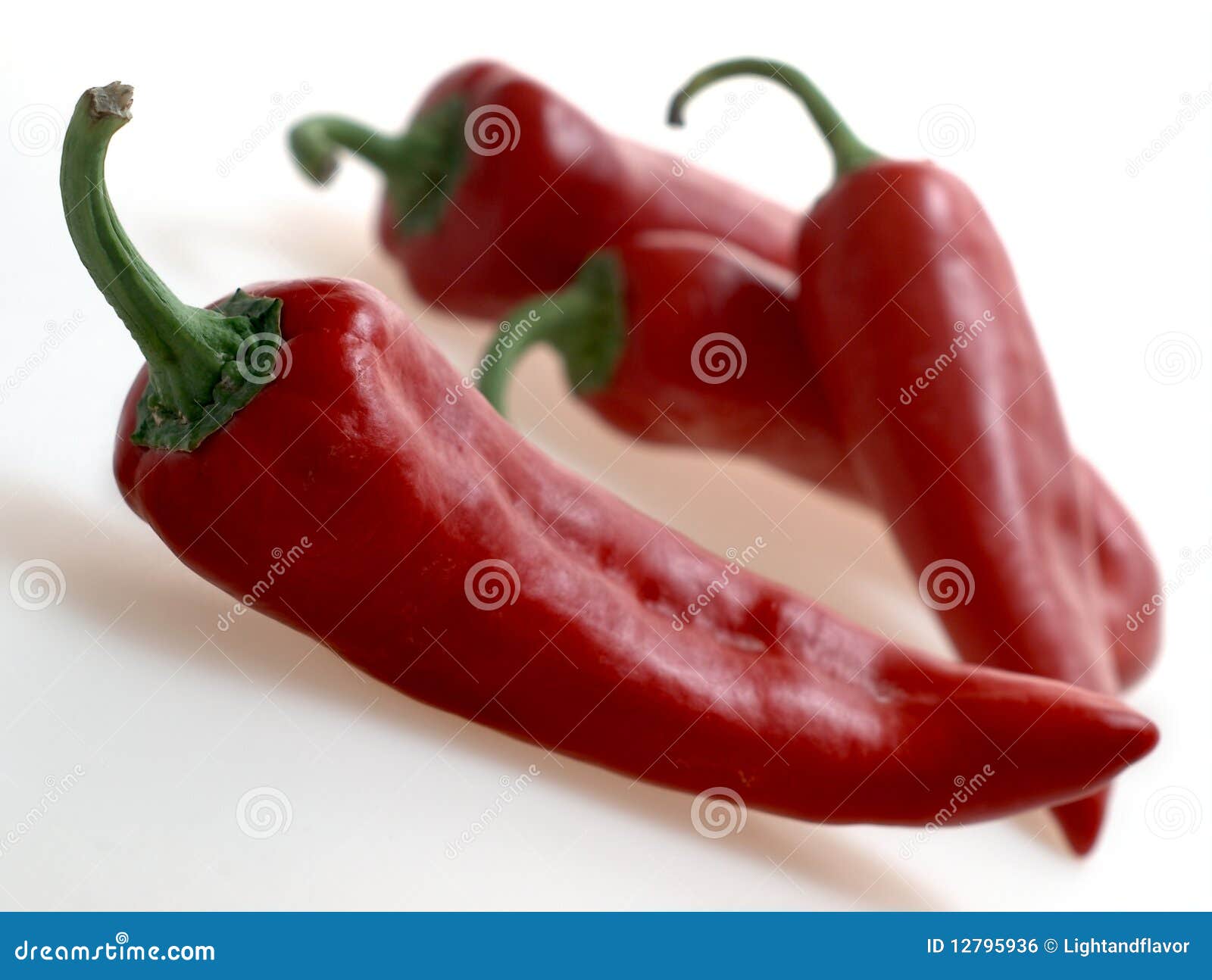 Red Italian Sweet Peppers on White Background Stock Photo Image of