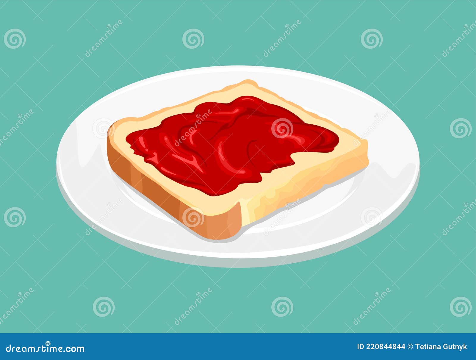 toast and jam clipart