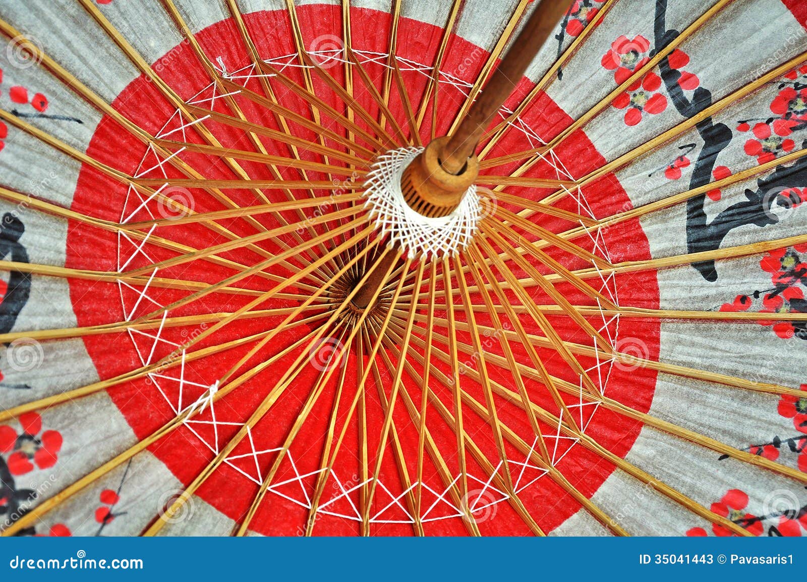 Red Japanese Umbrella Inside Stock Image Image of umbrella, paper