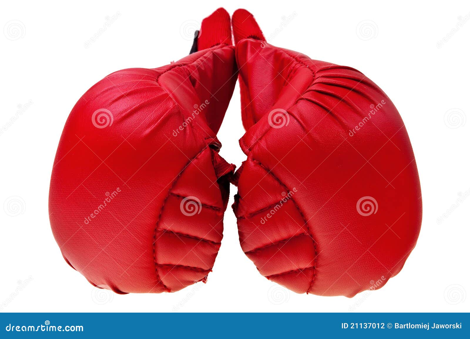 Red karate boxing gloves. stock photo. Image of fight 21137012