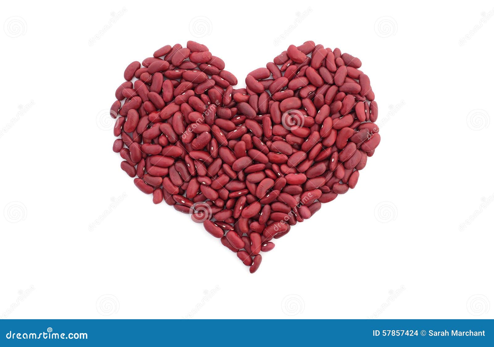 Red Kidney Beans in a Heart Shape Stock Photo Image of kidney, love