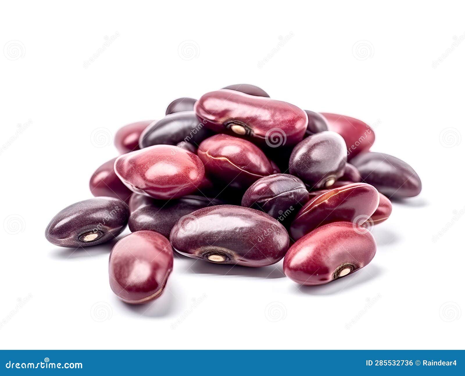 Red Kidney Beans Isolated on White Background Close Up Stock Photo