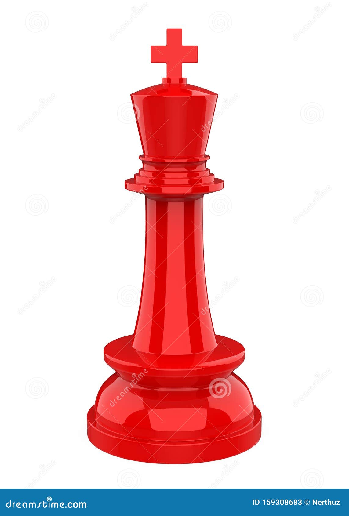 Red King Chess Piece Isolated Stock Illustration Illustration of victory, defeat 159308683