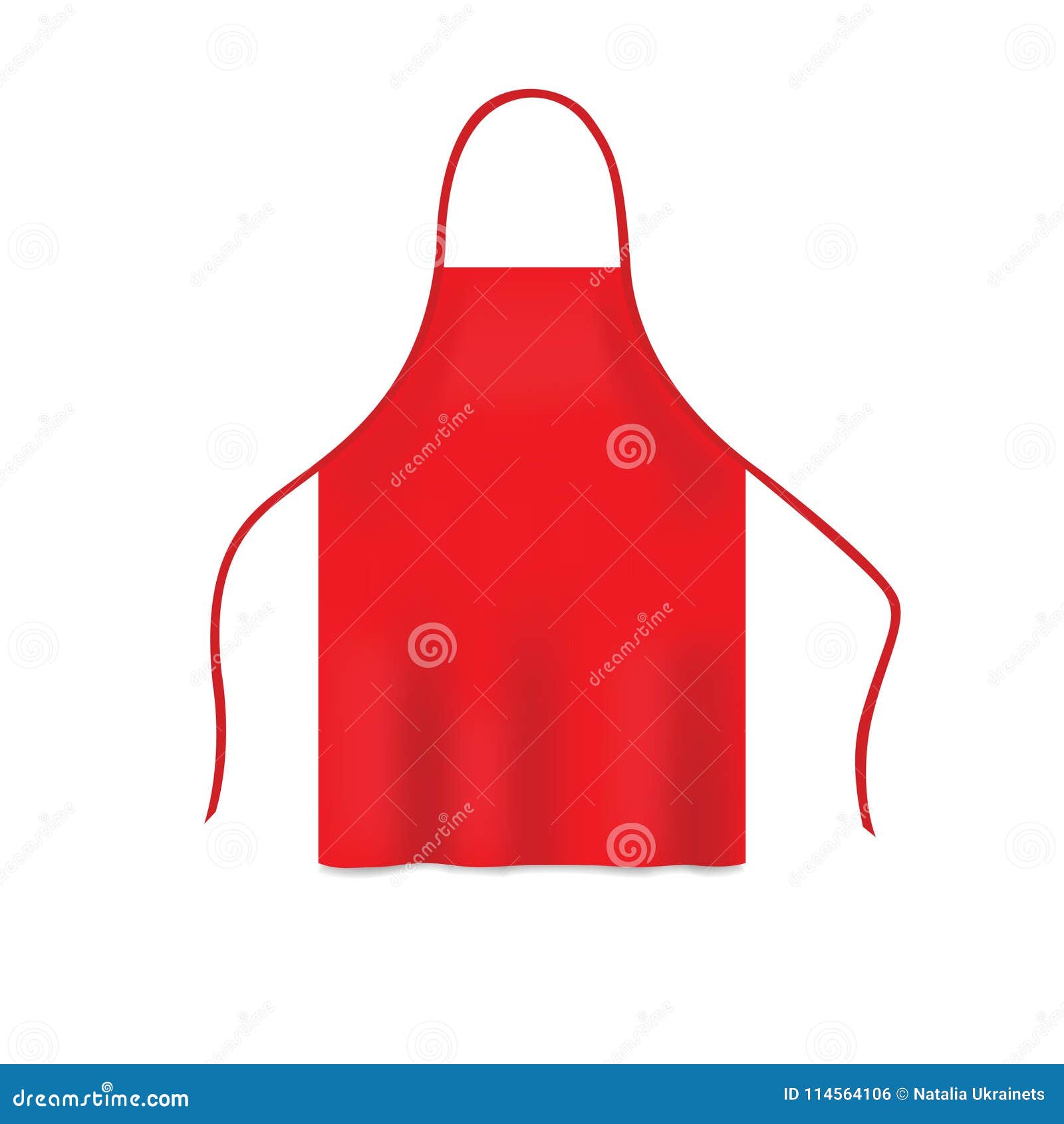 Red kitchen apron stock vector. Illustration of blank 114564106