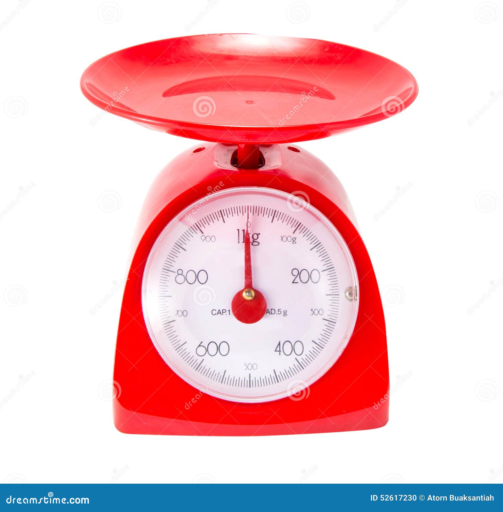 Red Kitchen Scale stock photo. Image of color, instrument 52617230