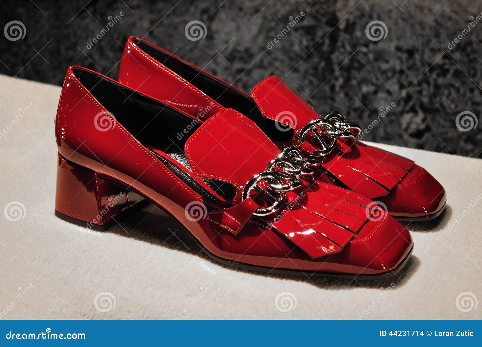 red lacquer women shoes