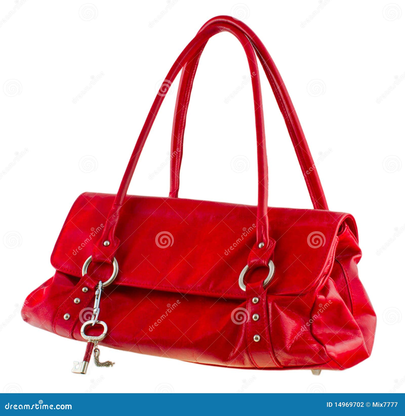 Red ladies handbag stock photo. Image of bright, white - 14969702