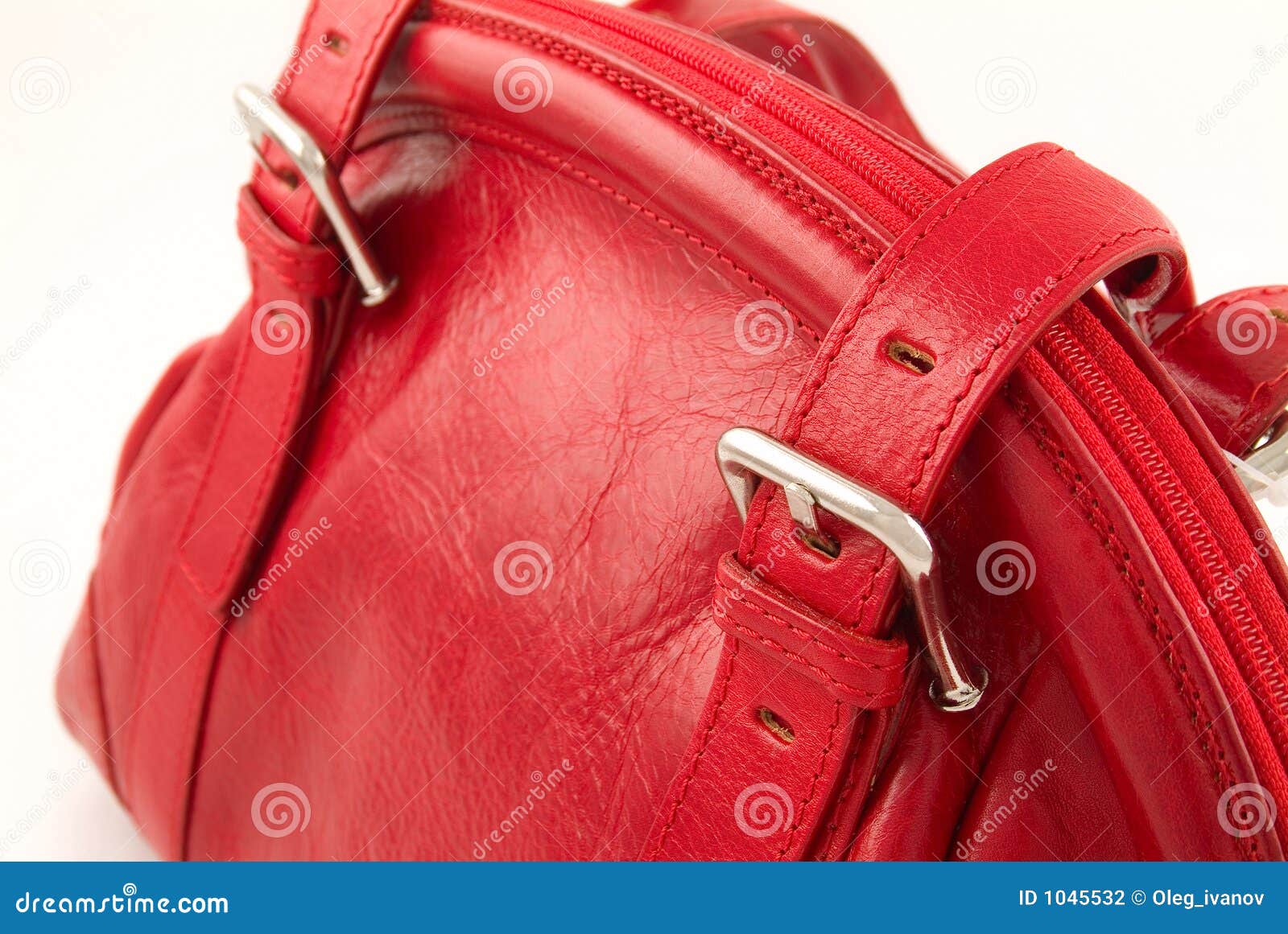 Red leather bag stock photo. Image of handbag, stitches - 1045532