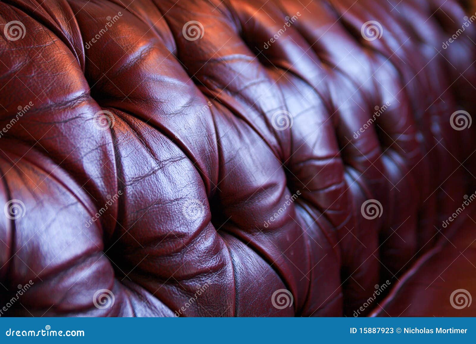 Red Leather Chesterfield Sofa Stock Image Image of frame, dignity