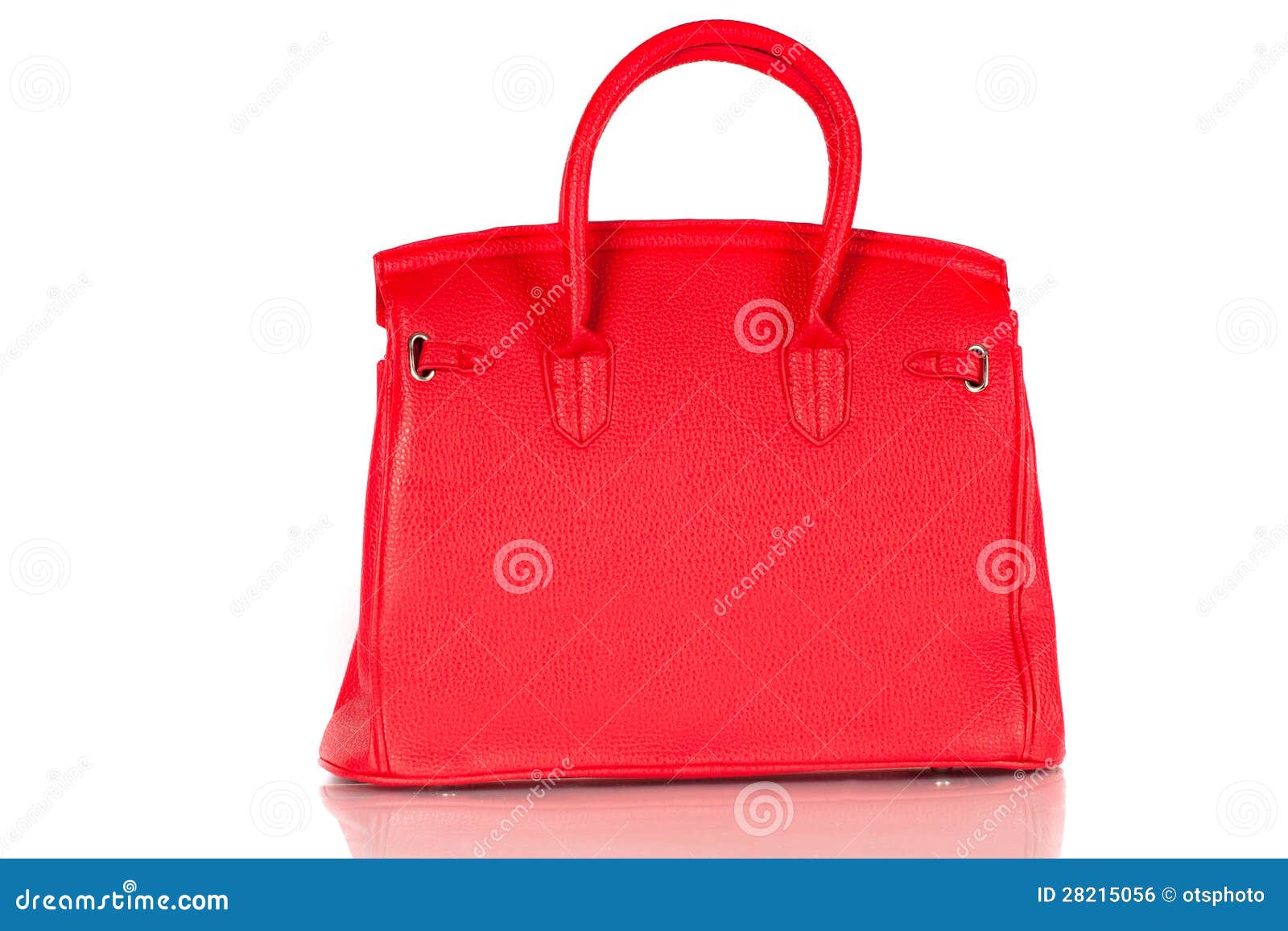 Red leather handbag stock photo. Image of object, design - 28215056