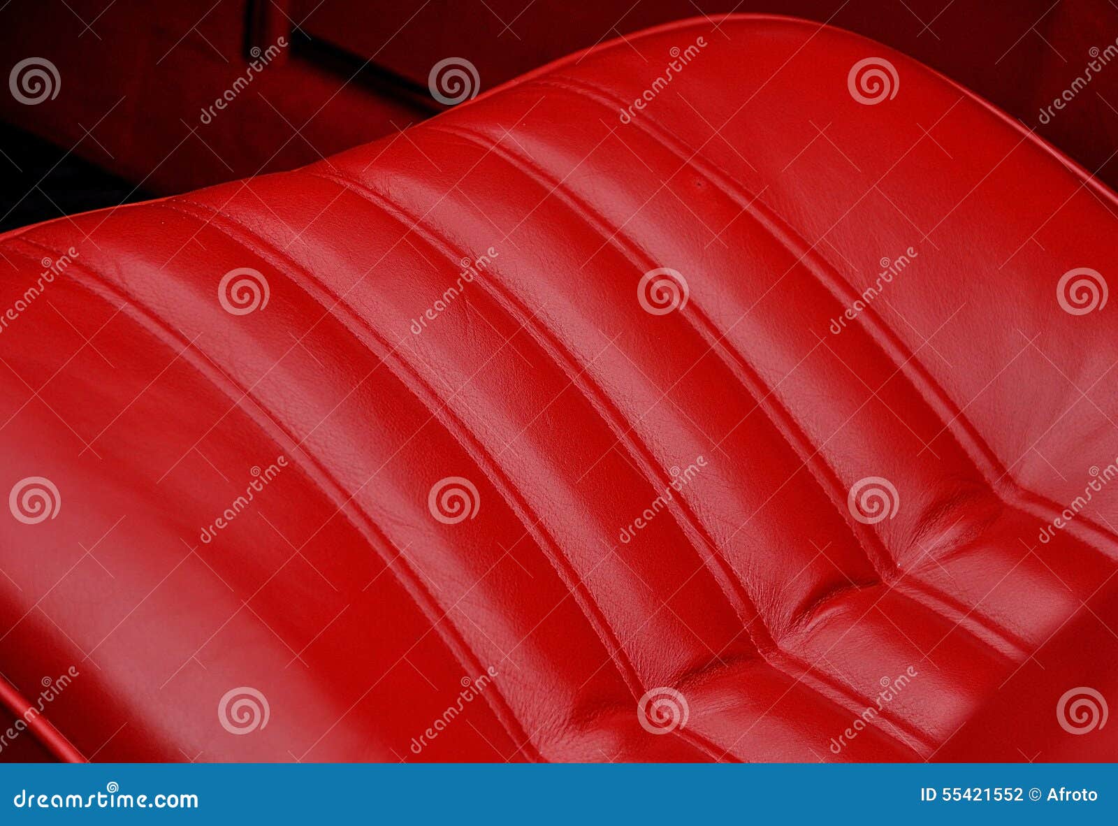 Red Leather Seats in Retro Car Stock Photo Image of view, weathered
