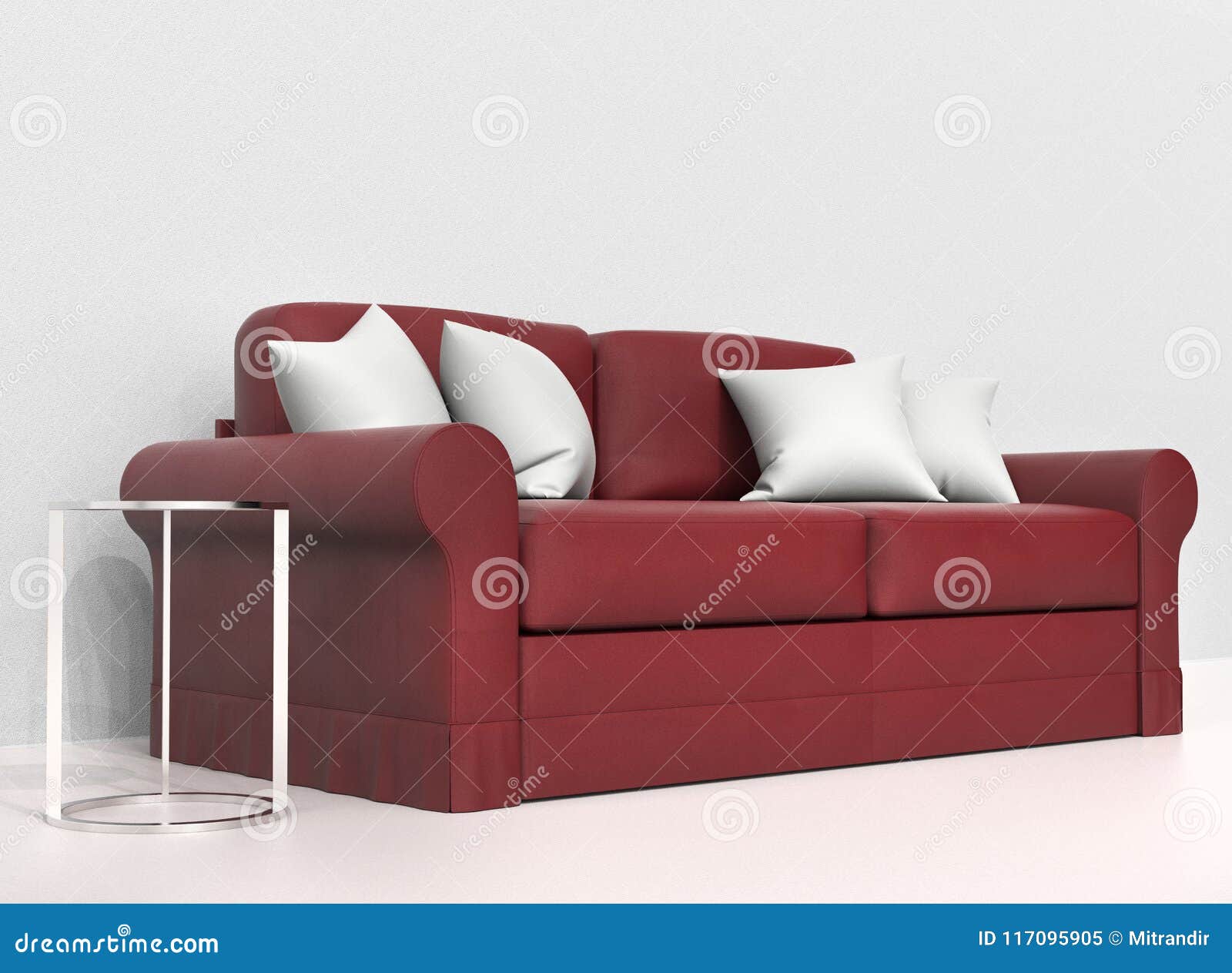 red leather pillows