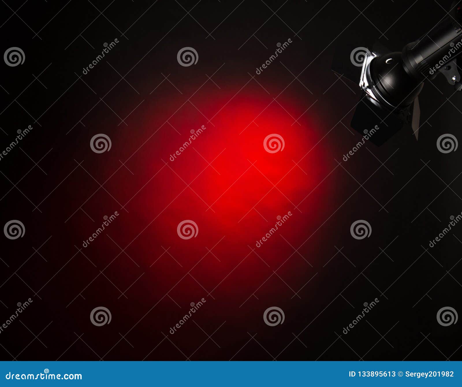 Red Light on Black Background in Photo Studio Stock Image Image of