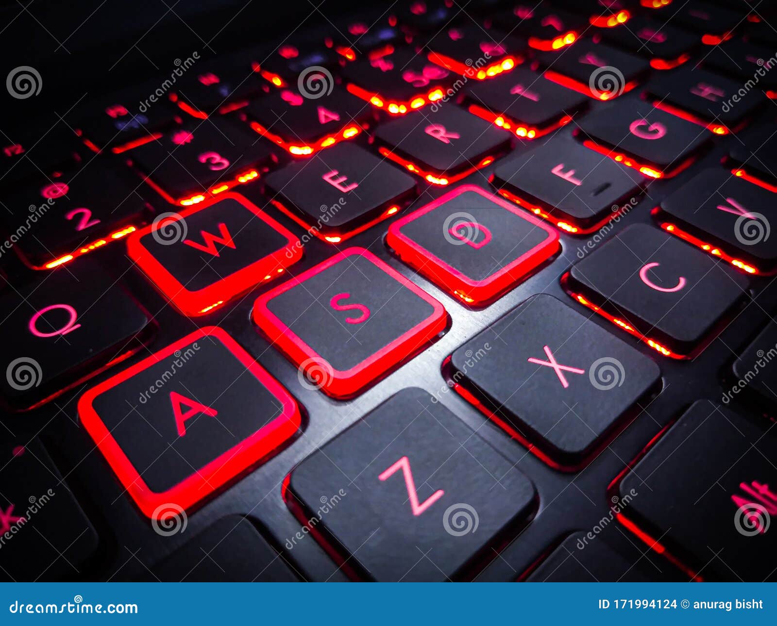 Red Light Keyboard Hd Wallpaper Background Stock Photo - Image of keyboard,  background: 171994124