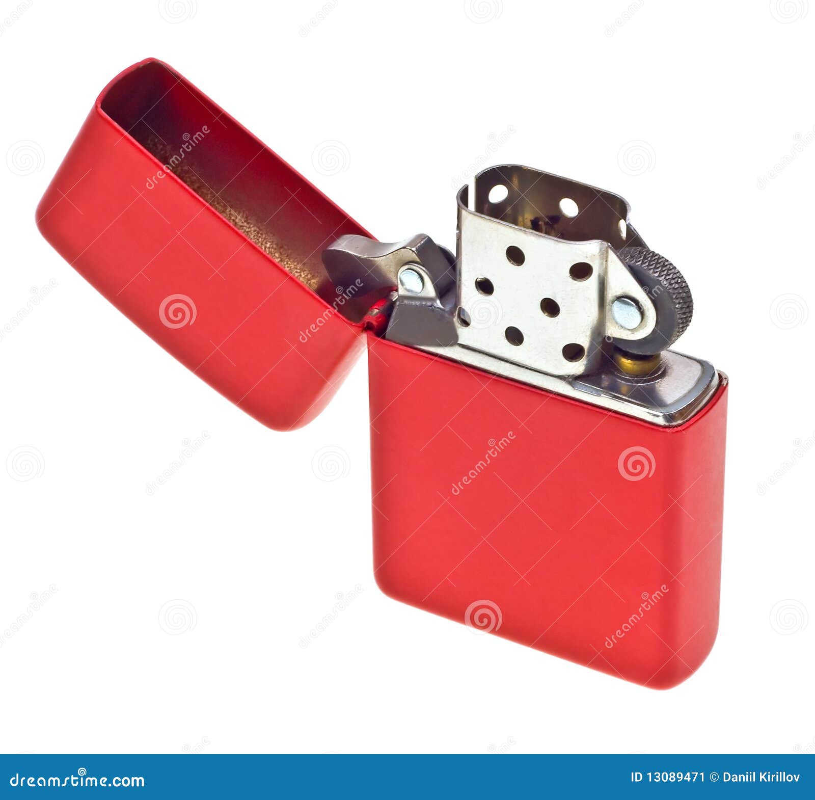 Red Lighter Isolated on White Stock Image Image of light, habit 13089471
