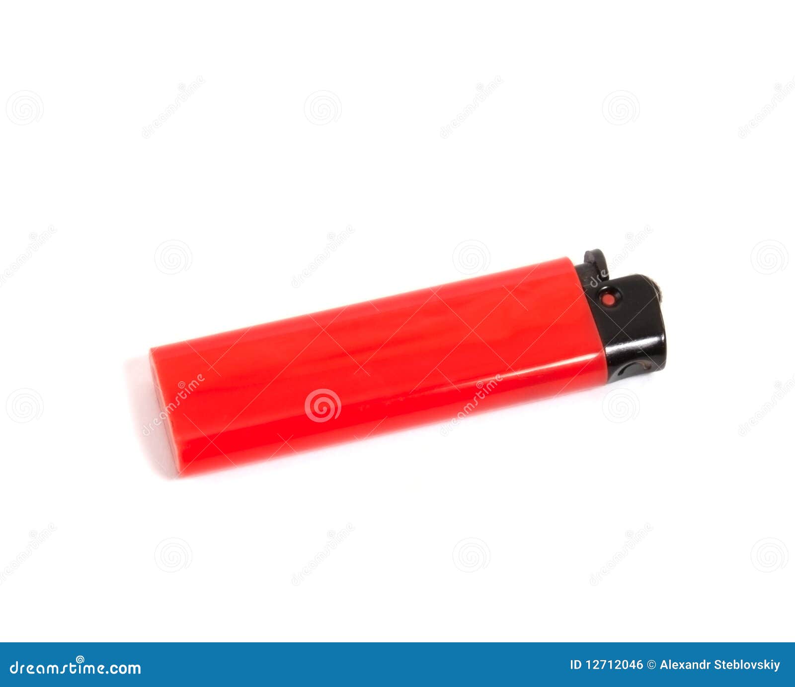 Red lighter on white stock photo. Image of fire, lighting 12712046