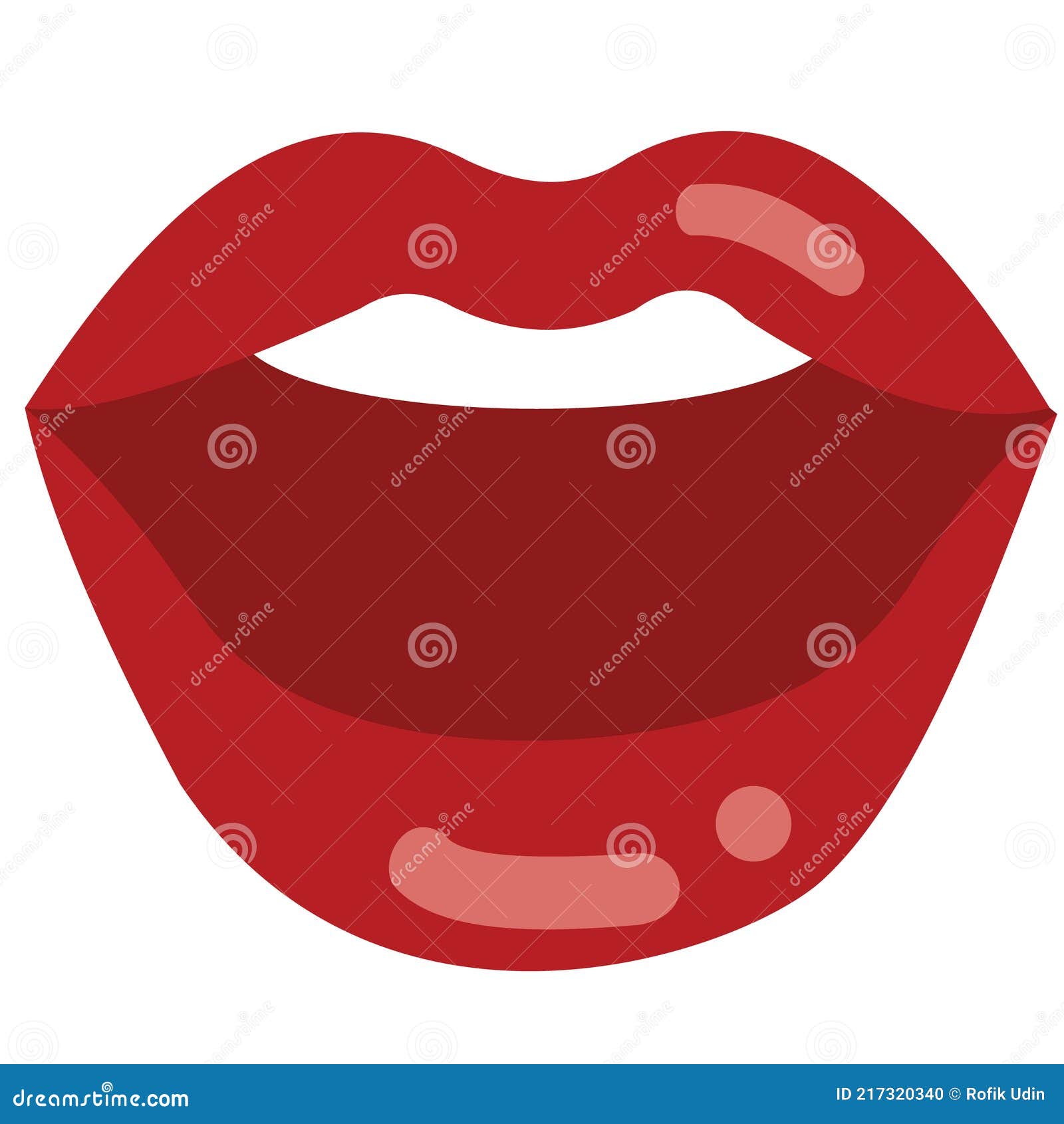 Red Lip Logo Icon Symbol Template. Editable Stock Vector Illustration