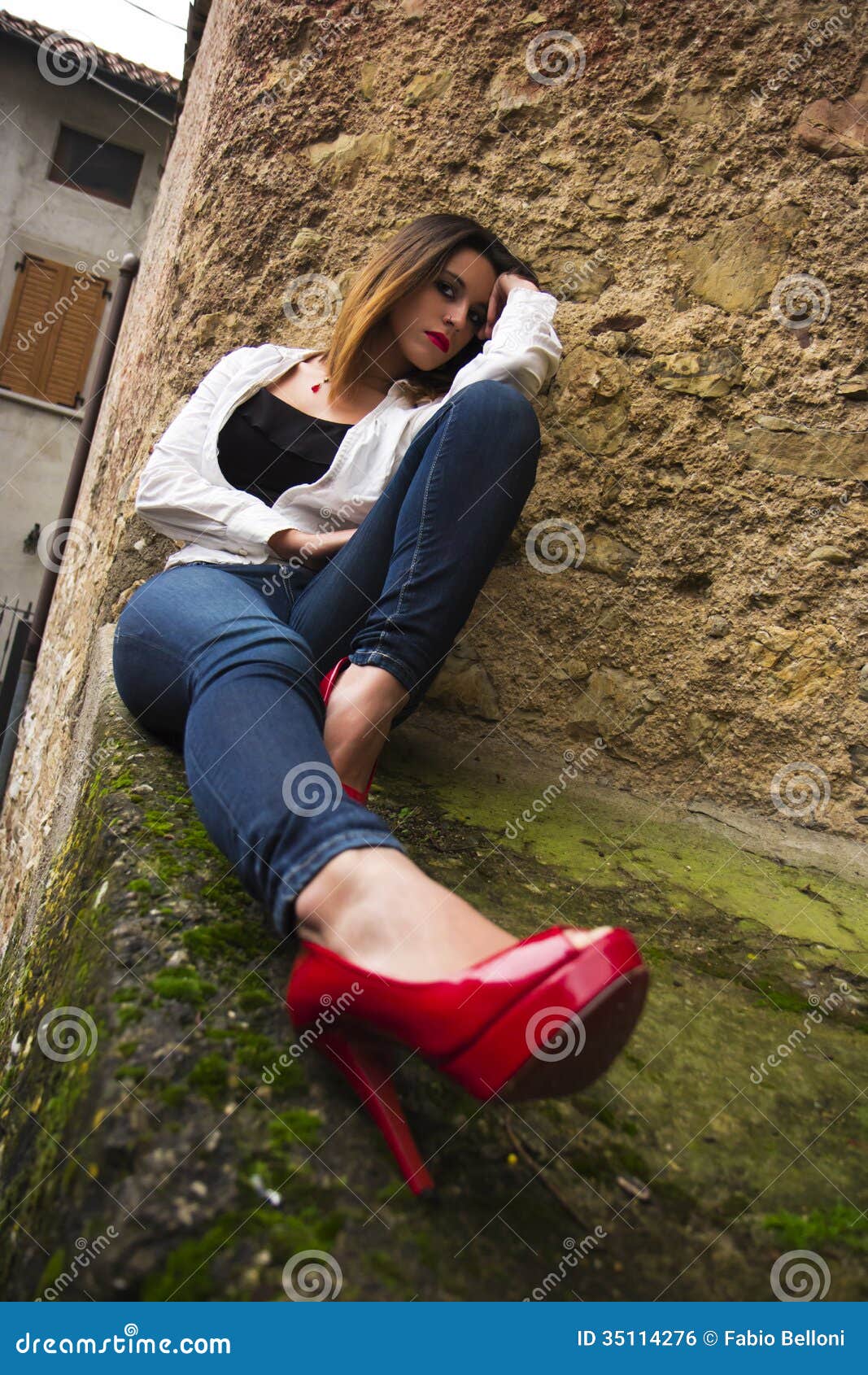 Red Lips & Heels stock photo. Image of bright, fashion 35114276