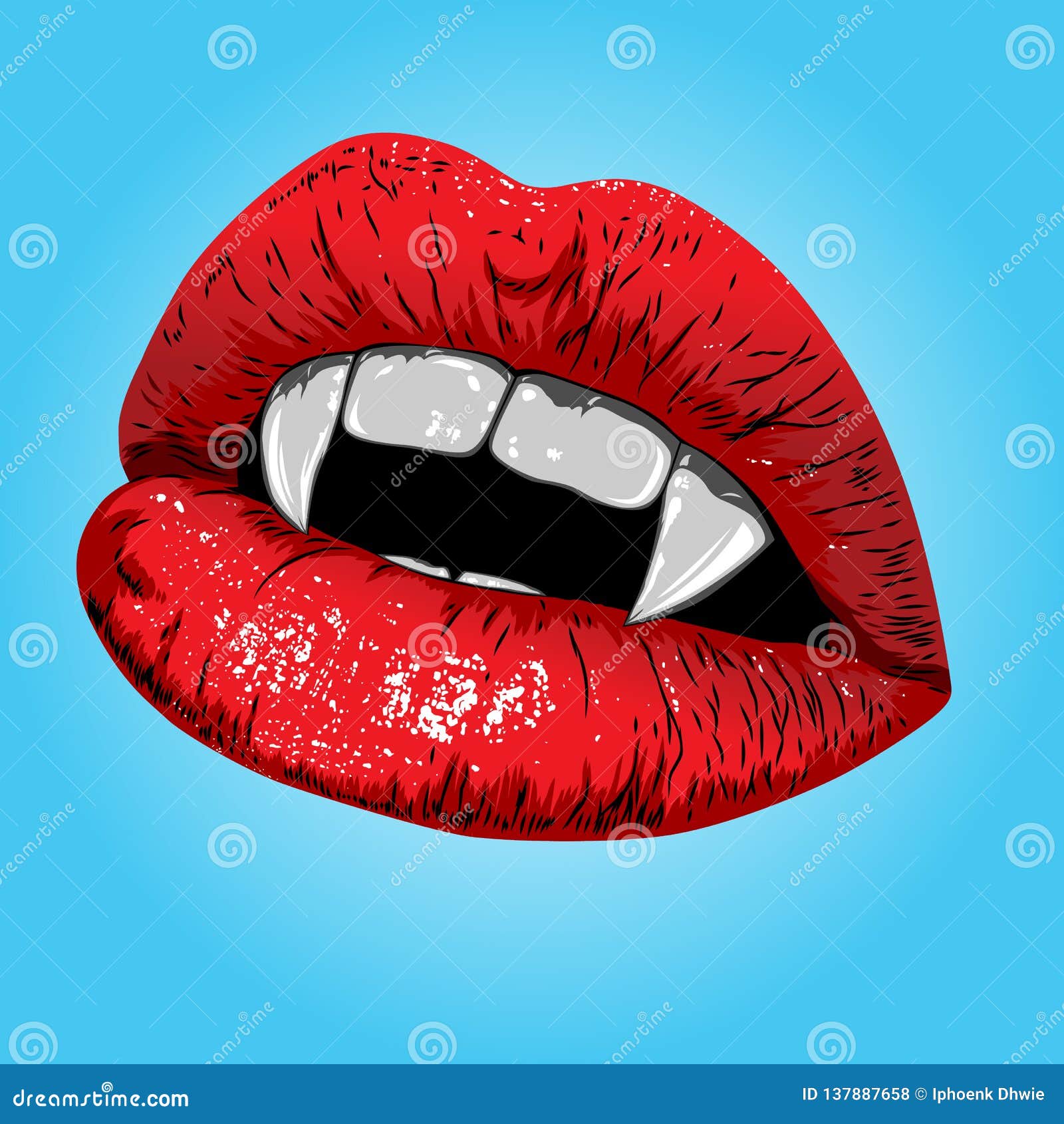 Download Red Lips, Vampire Mouth Halloween Stock Vector ...