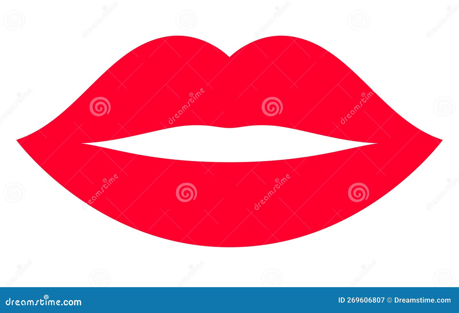 Red lips vector icon stock vector. Illustration of lipstick - 269606807