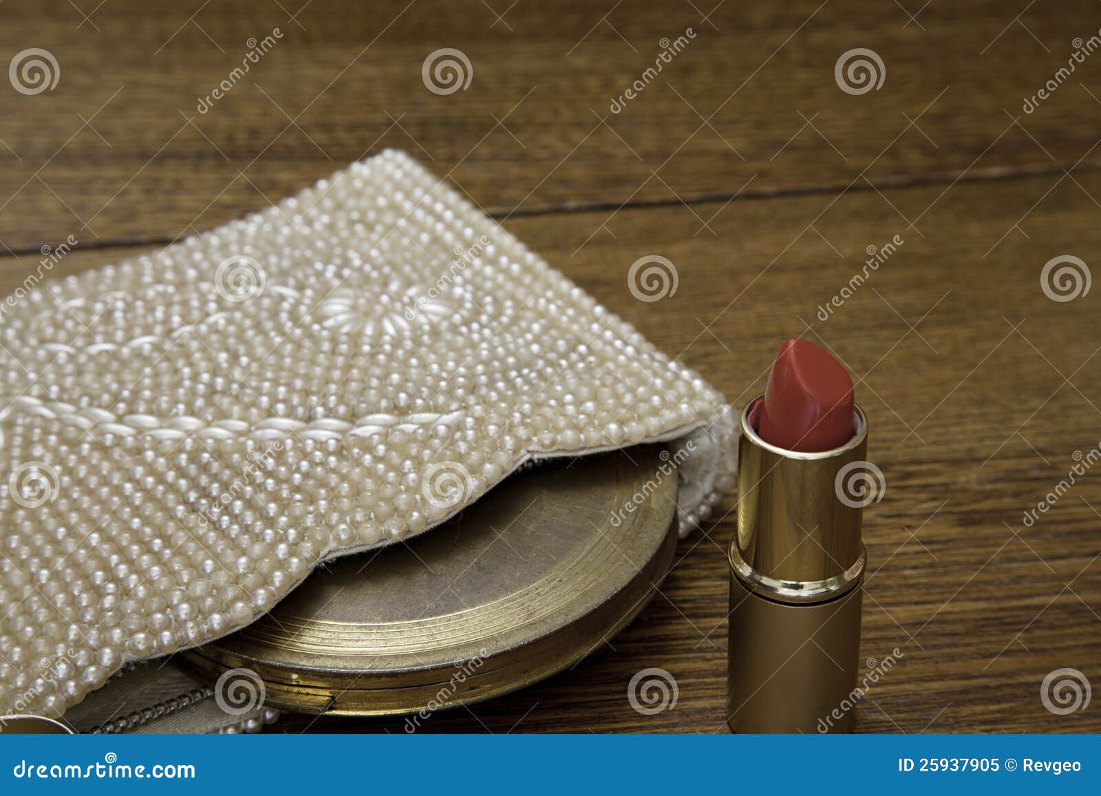 Red Lipstick with 1920 Purse and Vintage Compact Stock Image Image of compact, revival 25937905
