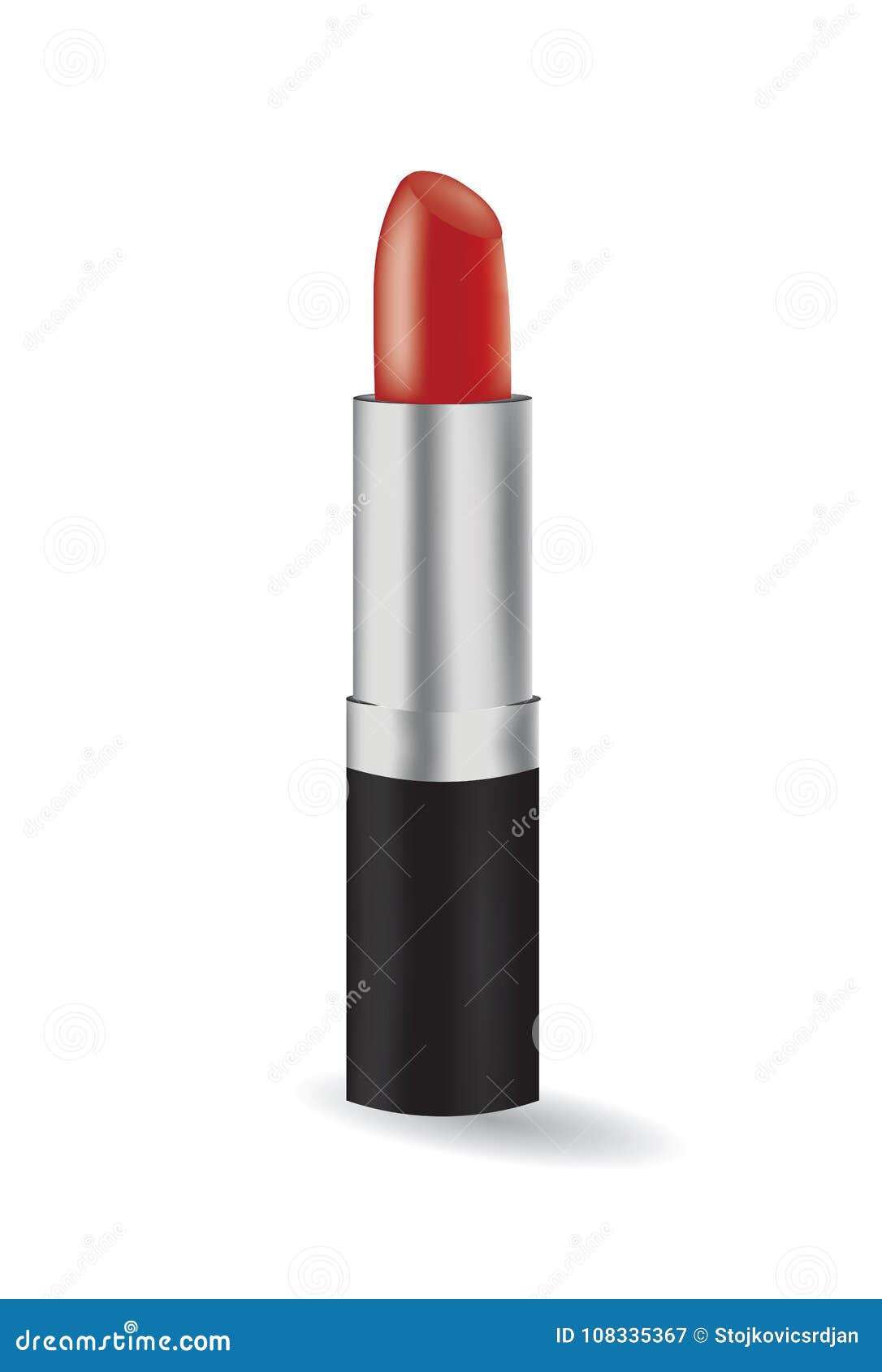 Red Lipstick on White Background Stock Vector - Illustration of ...