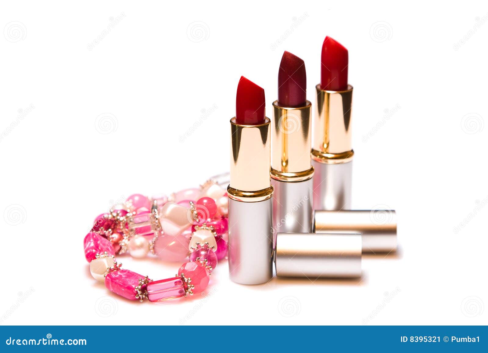 Red Lipstick and Womens Jewelry Stock Image Image of isolated