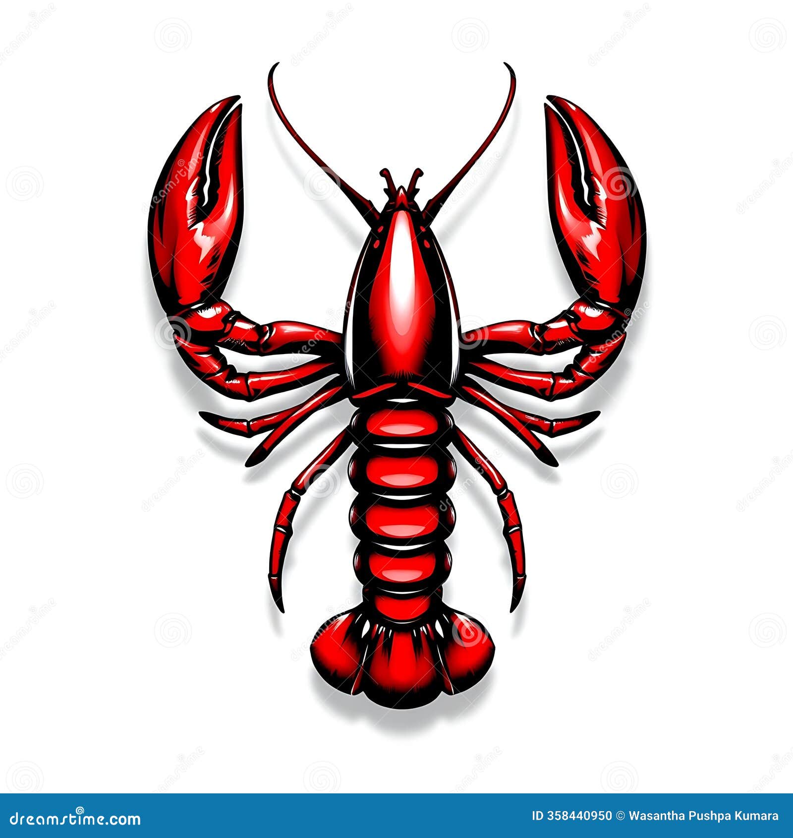 the red lobster editable  artwork