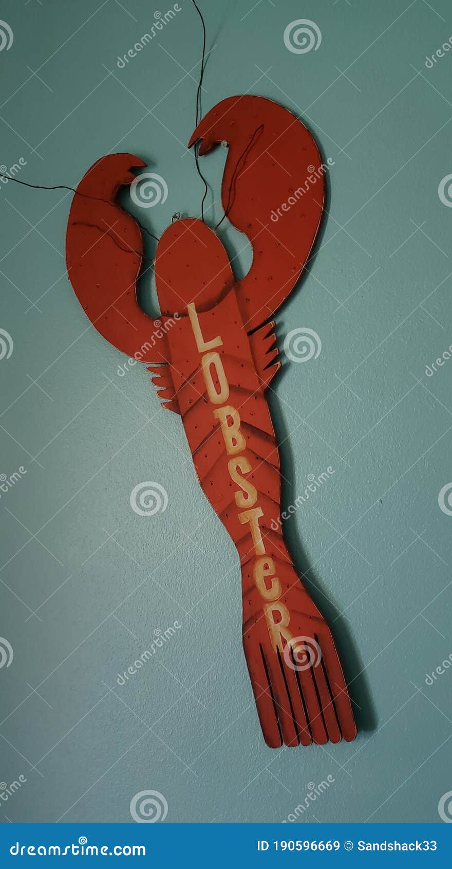 Red Lobster wall Decor stock image. Image of font, micro 190596669