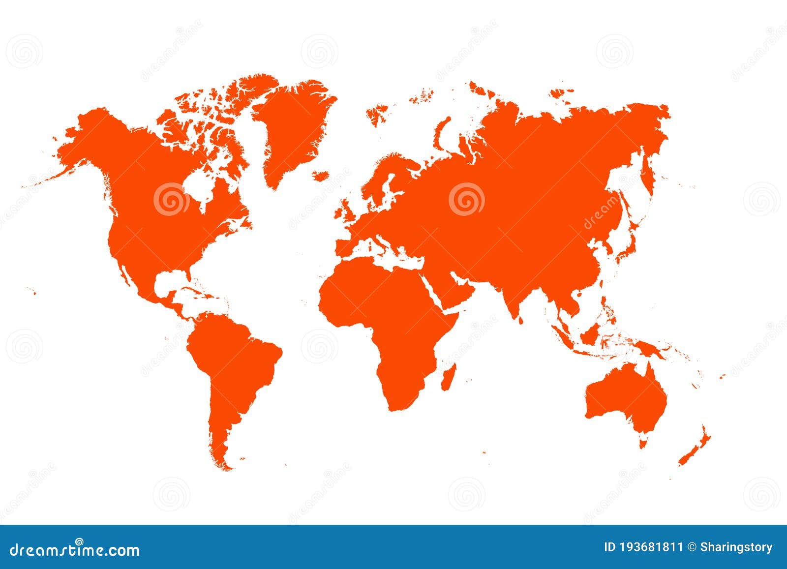 Red Map of the World ,Silhouette Background Stock Illustration ...